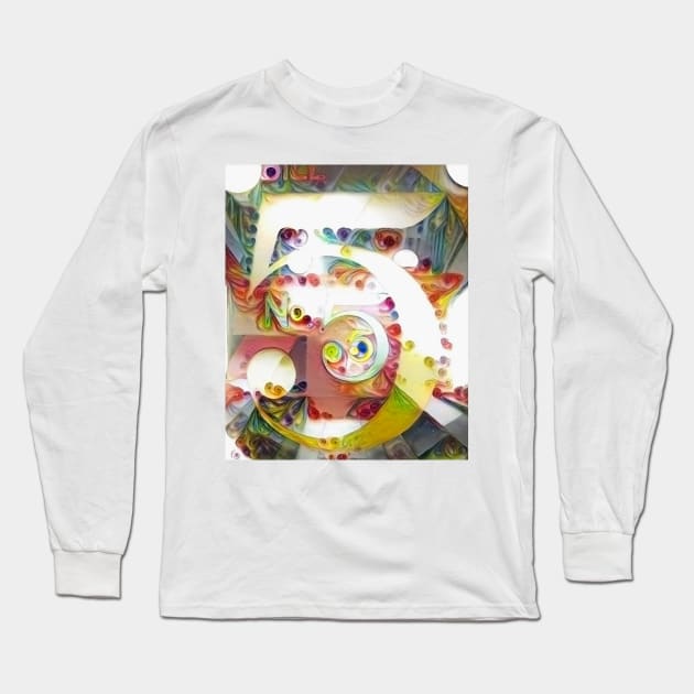 Number 5 Long Sleeve T-Shirt by rolffimages